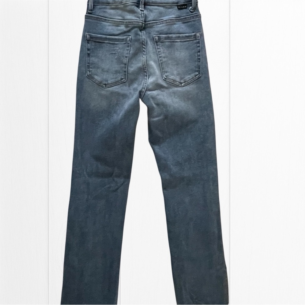 RISEN JEANS High Rise Denim Jeans with Button Fly Straight Leg - Picture 2 of 16